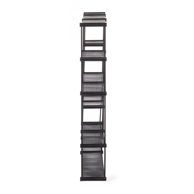 Mensola in acciaio stile Urban Antracite sei ripiani MORIZ 105,5x16,5x h105