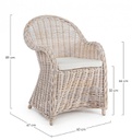 Poltrona con cuscino new bianco in fibre naturali
