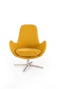 Poltrona girevole giallo 64 cm x 72 cm H. 42 cm