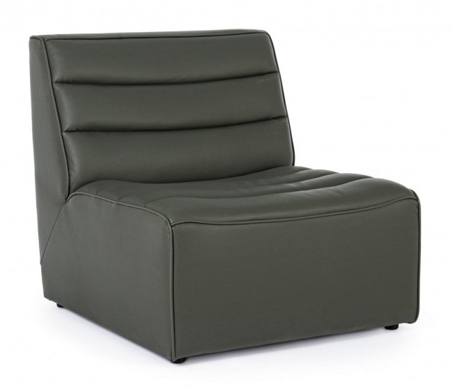 Poltrona in legno moderna effetto pelle verdone stile design