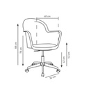 Poltrona ufficio arancione con base cromata Gora  cm 60x78xh.88