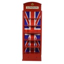 Mobile libreria rosso 6 piani + 1 cassetto cm 48x27h146