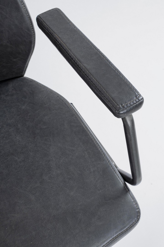 Poltrona ufficio ecopelle nero Jamie cm 67 x 58 x 93