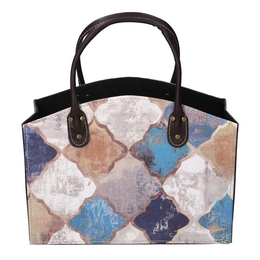 Portariviste ecopelle blu marocco rettangolare cm 33