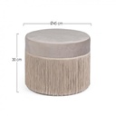 Pouf Leilani effetto velluto grigio chiaro D45 cm