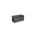 Pouf Liam in velluto grigio - 76x38x38cm
