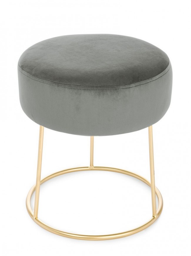 Pouf clarissa grigio oro design cm 35 x 40 h