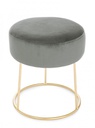 Pouf clarissa grigio oro design cm 35 x 40 h