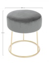 Pouf clarissa grigio oro design cm 35 x 40 h