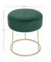 Pouf clarissa verde oro cm 35 x 40 h