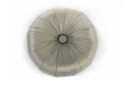 Pouf design velluto metallo grigio cm 36 x 36 x h 30
