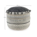 Pouf in cotone stile etnico TILAK Alaskan diametro 50x h35 cm