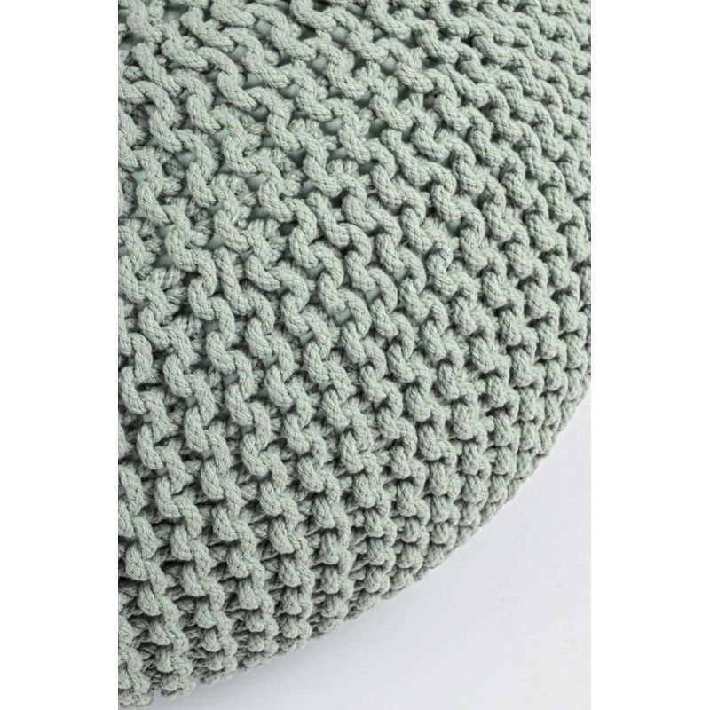 Pouf intrecciato menta bizzotto cm 80