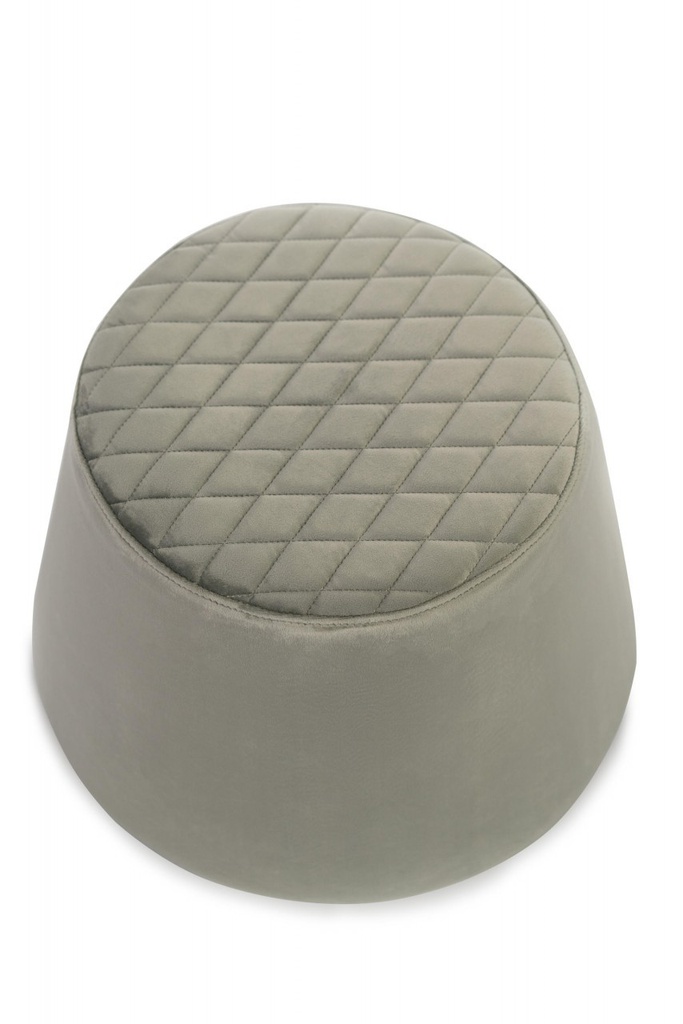 Pouf velluto metallo grigio cm 46,5 x 46,5 x h 33