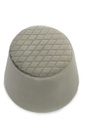 Pouf velluto metallo grigio cm 46,5 x 46,5 x h 33