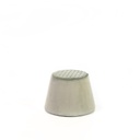 Pouf velluto metallo grigio cm 46,5 x 46,5 x h 33