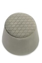 Pouf velluto metallo grigio cm 46,5 x 46,5 x h 33