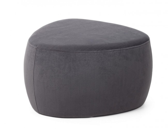 Pouff Stone grigio scuro effetto velluto