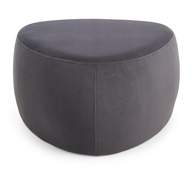 Pouff Stone grigio scuro effetto velluto