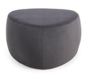 Pouff Stone grigio scuro effetto velluto