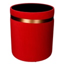 Puff contenitore velluto 1-2 linea altarosso cm ø39h49