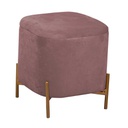 Puff contenitore velluto rosa antico con gambe cm 38x38h45
