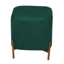 Puff contenitore velluto verde salvia con gambe cm 38x38h45