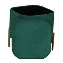 Puff contenitore velluto verde salvia con gambe cm 38x38h45