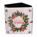 Puff ecopelle girlanda quadro cm38x38h38
