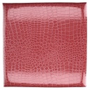 Puff ecopelle rosso quadro cm38x38h39