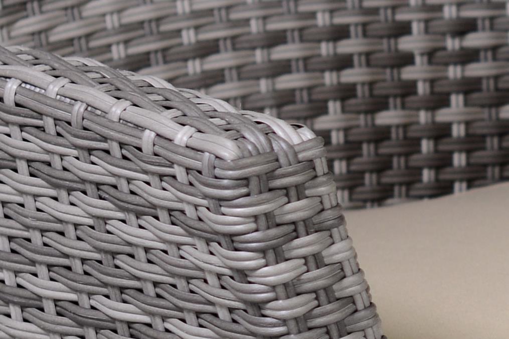 Salotto Amalia Polyrattan grigio con cuscini