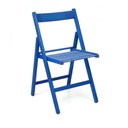 Sedia pieghevole in faggio di alta qualita colore blu 43x48xh.79 cm EFFEZ