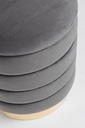 Set2 Pouf Contenitore Darina Grigio in velluto 