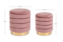 Set2 Pouf Contenitore Darina Rosa Antico in velluto 