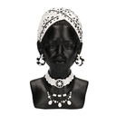 Statua resina busto donna africana cm 18x20h30