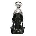 Statua resina busto donna africana cm 23x16h39