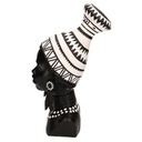Statua resina busto donna africana cm 23x16h39