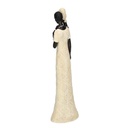 Statua resina donne africane con bambino cm 13