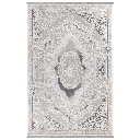 Tappeto Asya CR60 fondo grigio e decoro orientale bianco 160x230 EFFEZ