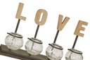 Targa love con vasetti vetro ea-6441 cm. 47 x 16