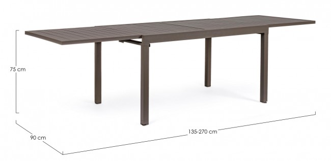 Tavolo Allungabile Pelagius Coffee 135-270X90  Cod.0663176