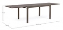 Tavolo Allungabile Pelagius Coffee 135-270X90  Cod.0663176