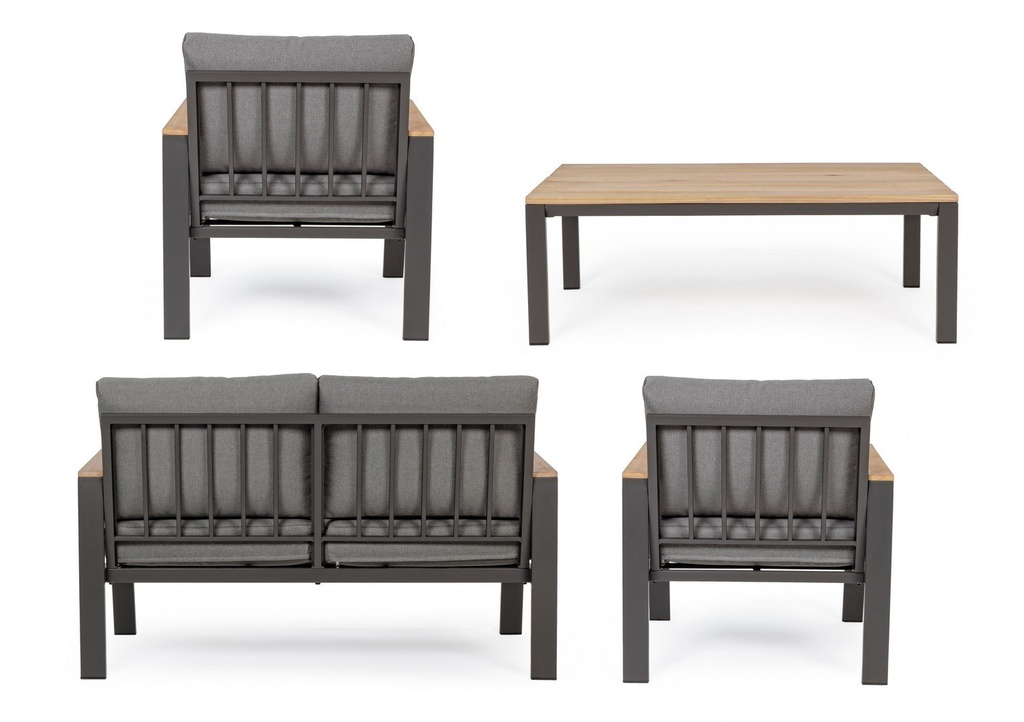 Set salotto giardino Belmar naturale-antracite