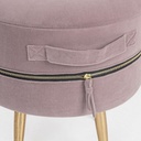 Set due pouf rosa con apertura