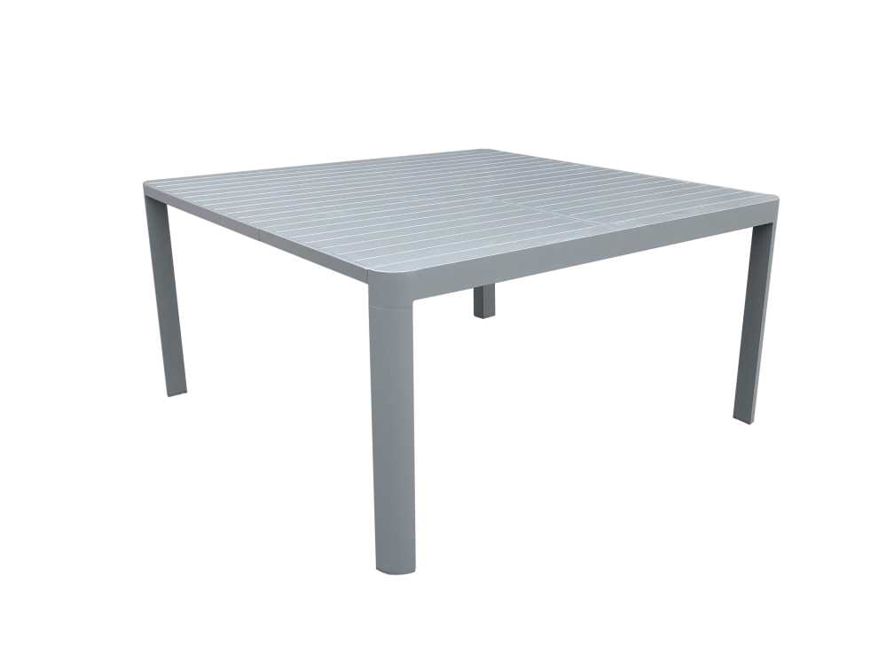 Tavolo in alluminio Claveland bianco opaco allungabile cm97-149x149xh75