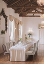 2x Sedia woodrose in legno imbottito stile classico