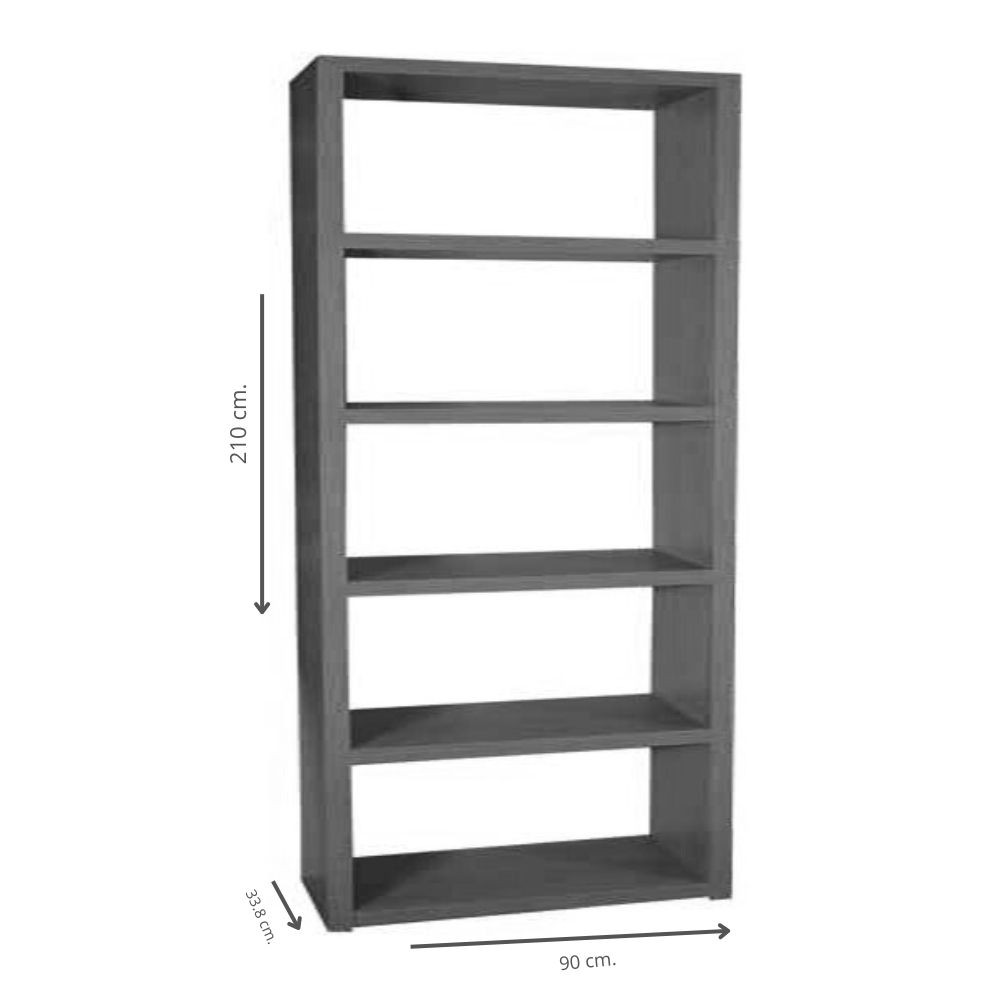 Libreria teak 90 x 33.8 x 210 cm