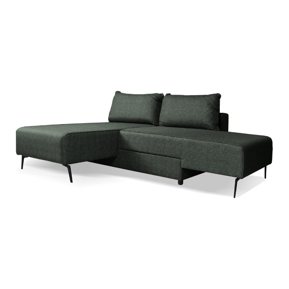 Divano letto angolare verde oliva 205x170