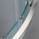 Box doccia semicircolare 90x90 cm cristallo opaco