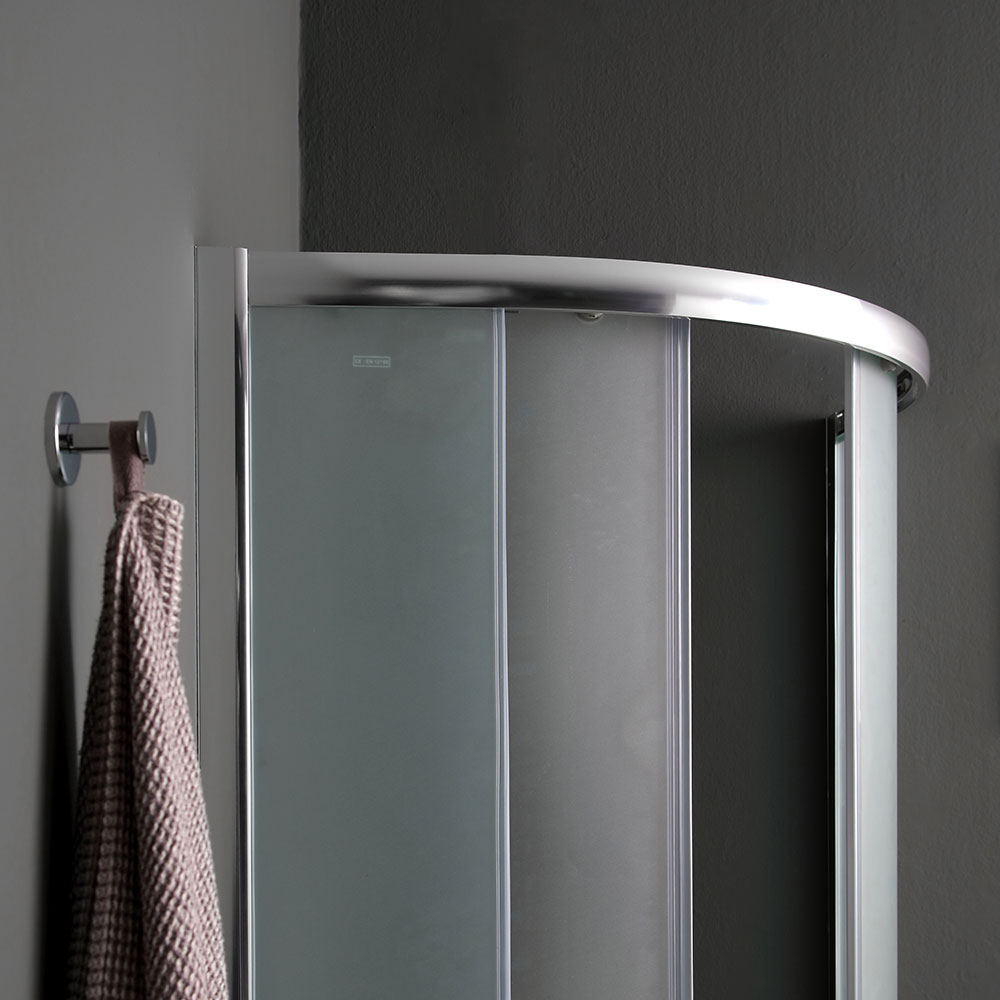 Cabina doccia semicircolare 90x90 cm vetro satinato